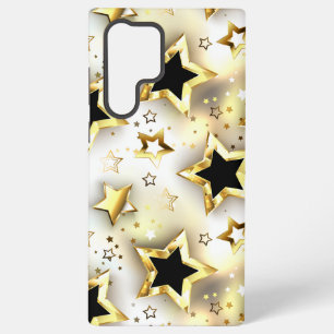 Light seamless with gold stars samsung galaxy case