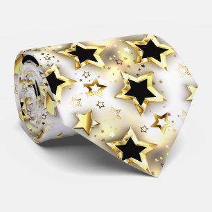 Light seamless with gold stars tie