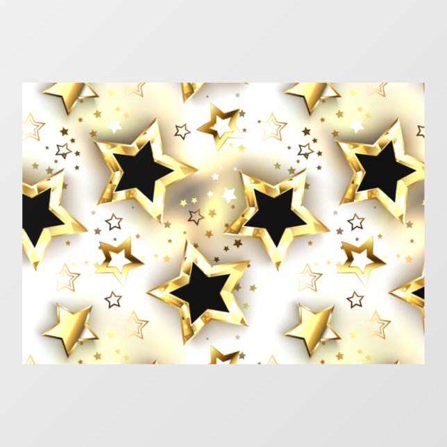 Light seamless with gold stars window cling (Sheet)