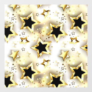 Light seamless with gold stars window cling