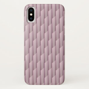 Light Shades of Purple Geometric Abstract Stripes iPhone X Case