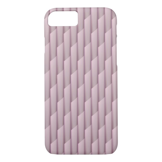 Light Shades of Purple Geometric Abstract Stripes Case-Mate iPhone Case (Back)