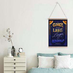 Light & Shadow Inspirational Quote Hanging Tapestry