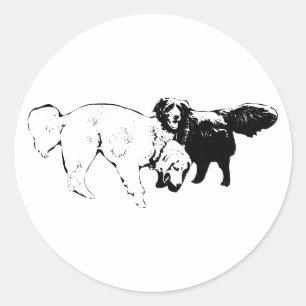 Light & Shadow Pals Classic Round Sticker