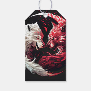 Light Shadow Wolf Spirit Animal Fantasy Gift Tags