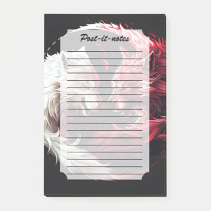 Light Shadow Wolf Spirit Animal Fantasy Post-it Notes