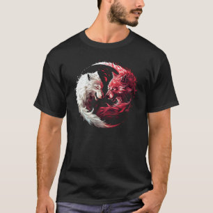 Light Shadow Wolf Spirit Animal Fantasy T-Shirt