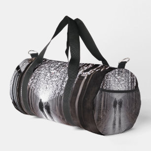 Light, shadows and symmetry - sepia duffle bag