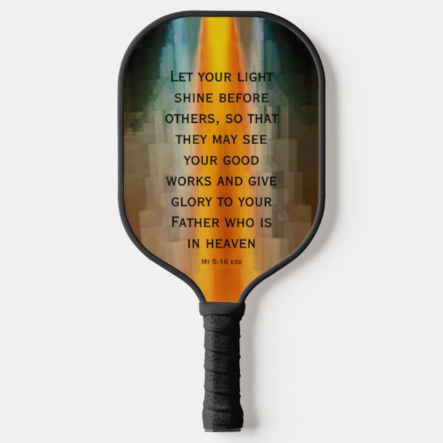 Light Shine Scripture Pickleball Paddle (Front)