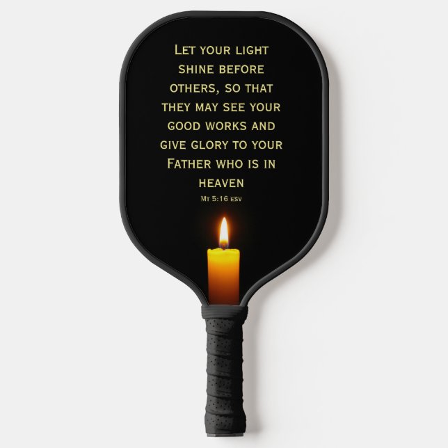 Light Shine Scripture Pickleball Paddle (Front)