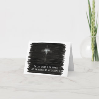 Light Shines in the Darkness Holiday Card