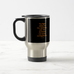 Light shines in the darkness Jack-o-lantern Travel Mug