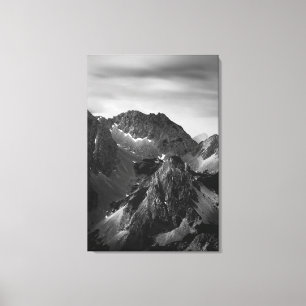 Light shining on majestic mountains canvas print