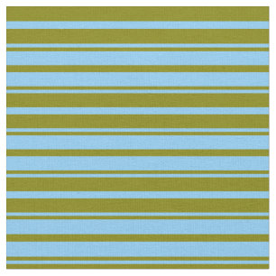 Light Sky Blue and Green Lined/Striped Pattern Fabric