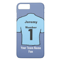 Light Sky Blue Football Shirt Choose name and team