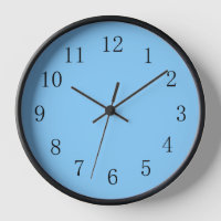 Light Sky Blue Kitchen Wall Clock