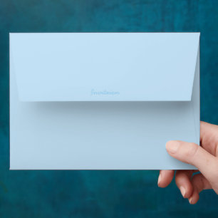 Light Sky Blue Plain Personal Stationery Envelope