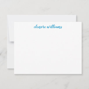 Light Sky Blue Preppy Modern Elegant Script Card