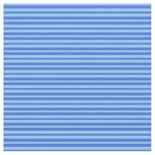 Light Sky Blue & Royal Blue Coloured Lined Pattern Fabric