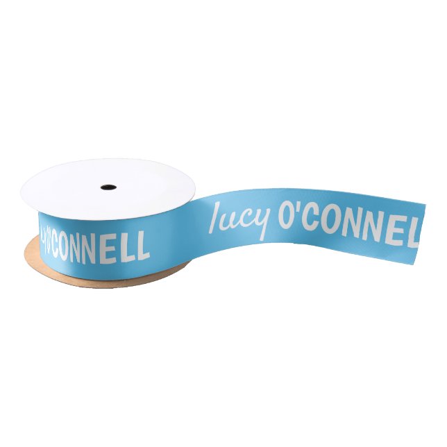 Light Sky Blue Satin Ribbon - Personalised Ribbon (Spool)