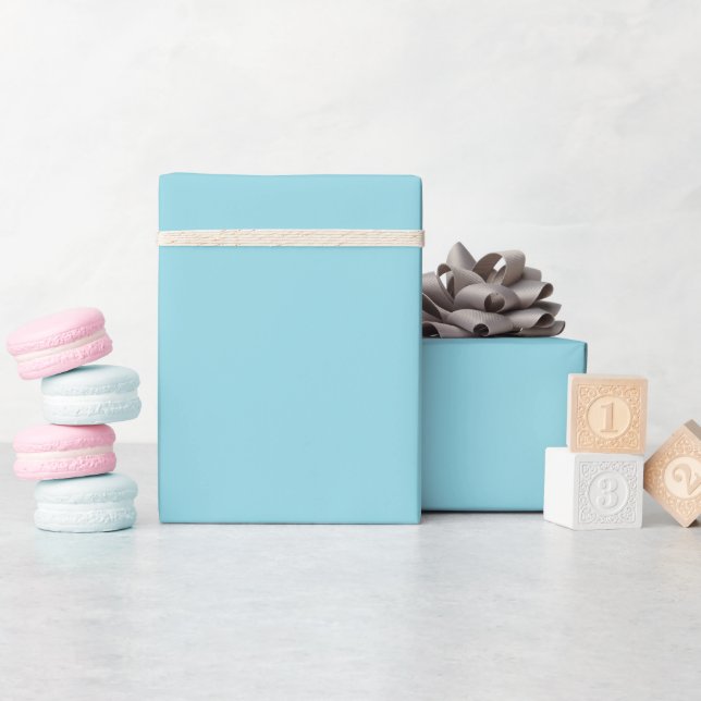Light Sky Blue Solid Wrapping Paper Roll (Baby Shower)