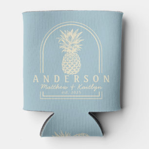 Light Sky Pineapple Wedding Arch & Name Can Cooler