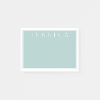Light Slate Blue Grey | Your Name Post-it Notes