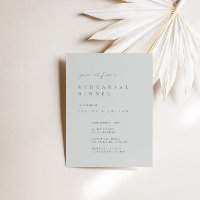 Light Slate Blue Rehearsal Dinner Invitation