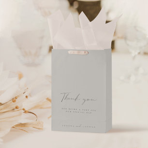 Light Slate Blue Wedding Guest Thank You Medium Gift Bag