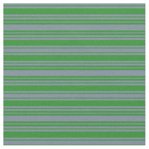 Light Slate Grey and Forest Green Lines Fabric