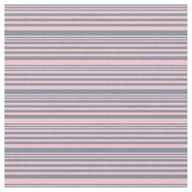 Light Slate Grey and Pink Coloured Lines Fabric (Close Up)