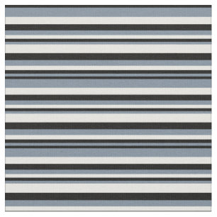 Light Slate Grey, Black, and White Coloured Lines Fabric