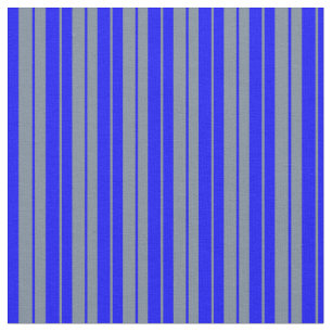 Light Slate Grey & Blue Lines/Stripes Pattern Fabric
