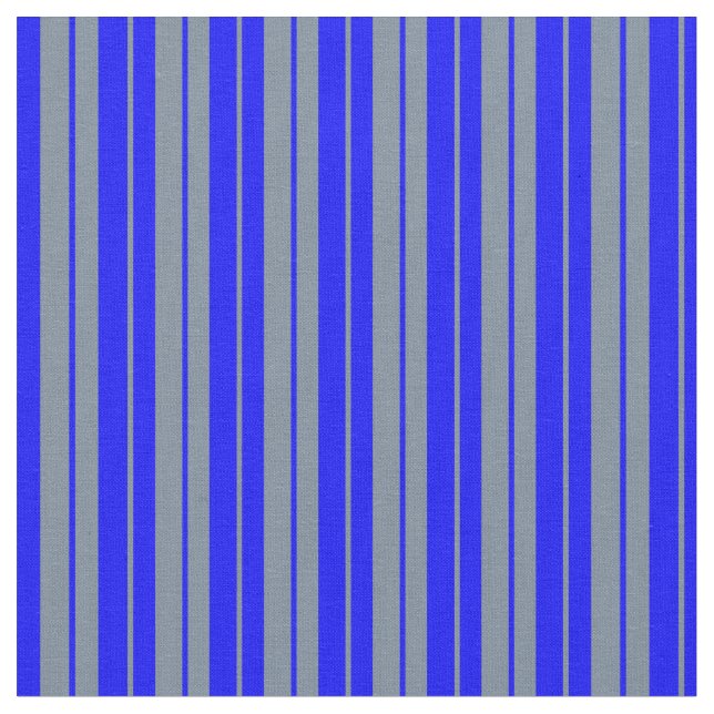 Light Slate Grey & Blue Lines/Stripes Pattern Fabric (Close Up)