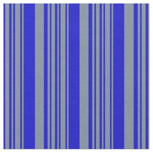 Light Slate Grey & Blue Stripes/Lines Pattern Fabric