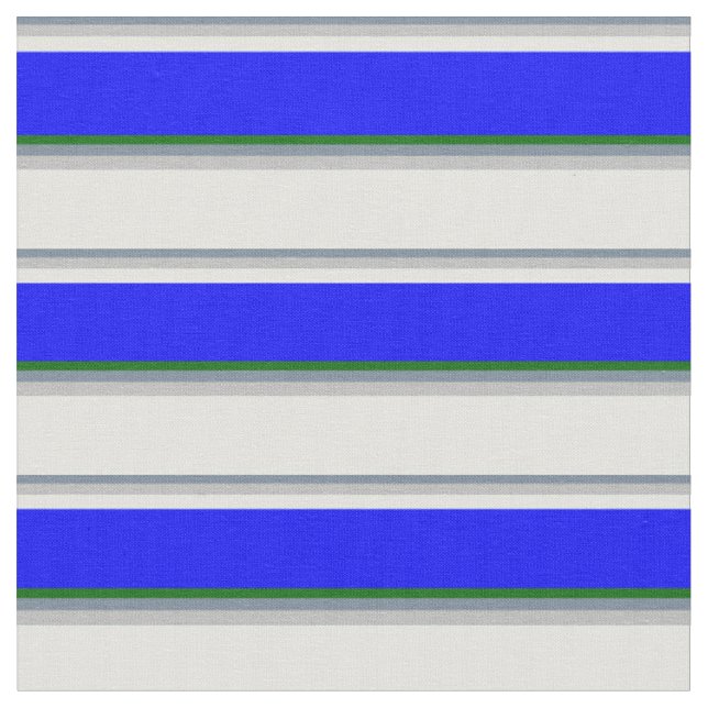Light Slate Grey, Grey, Light Cyan, Blue & Green Fabric (Close Up)
