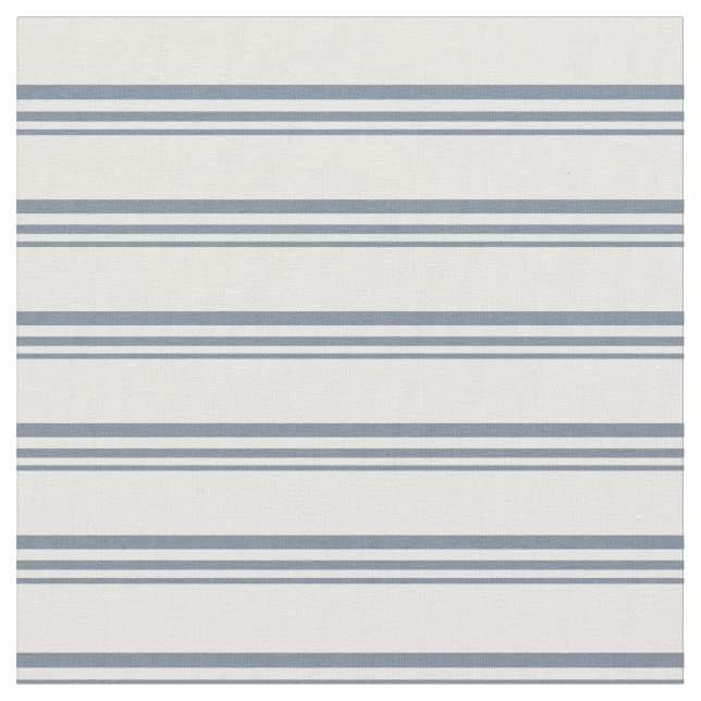 Light Slate Grey & White Stripes/Lines Pattern Fabric (Close Up)