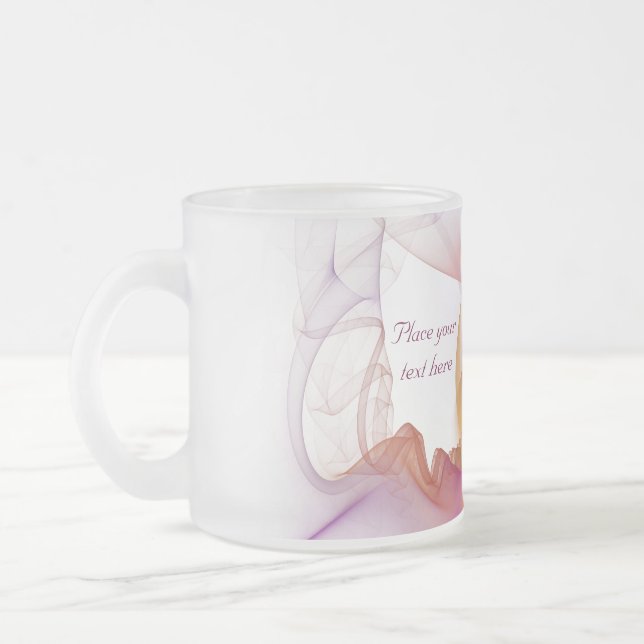 Light Smoke Frosted Glass Coffee Mug (Left)