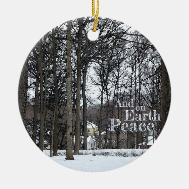 Light Snow Ceramic Tree Decoration (Front)