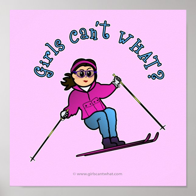 Light Snow Skier Poster (Front)
