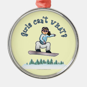 Light Snowboarder Metal Tree Decoration