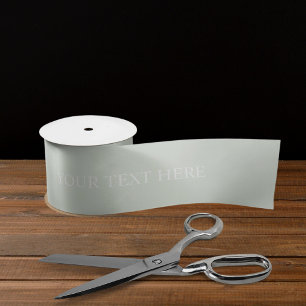 Light Soft Pastel Teal Sage Green White Colour Satin Ribbon