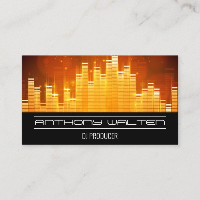 Light Sound Bar Equalizer Business Card (Front)