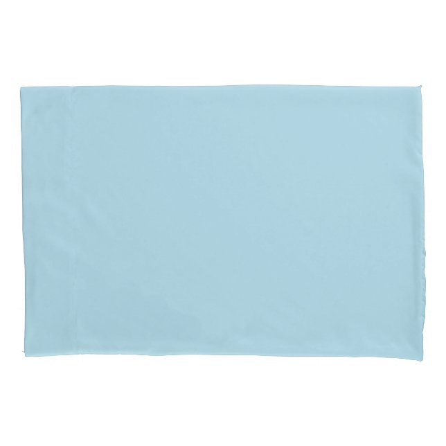 Light Spun Sugar Blue, Solid Colour Pastel Blue Pillowcase (Front)