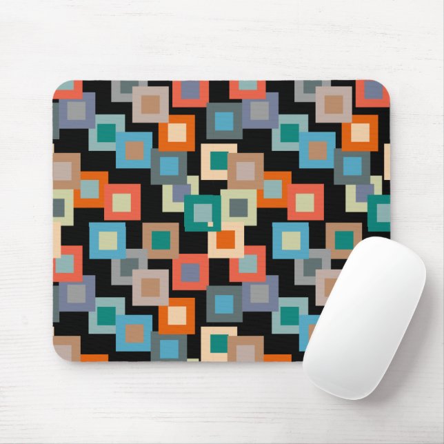 Light Squares on Dark Mouse Mat (With Mouse)