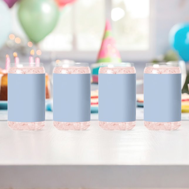Light Steel Blue Solid Colour Can Glass (Insitu (Birthday))