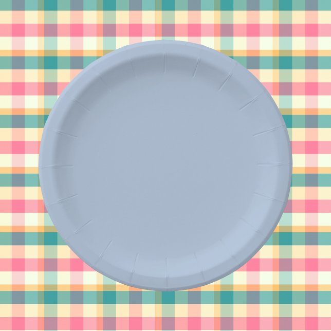 Light Steel Blue Solid Colour Paper Plate (Creator Uploaded)