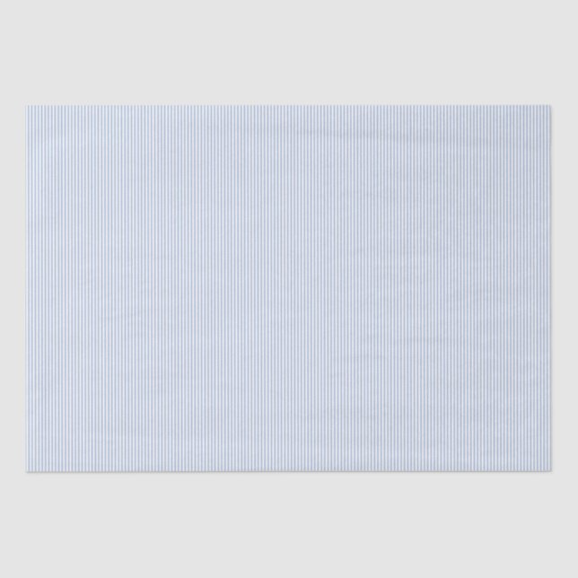 Light Steel Blue Stripes Tissue Paper (Front)