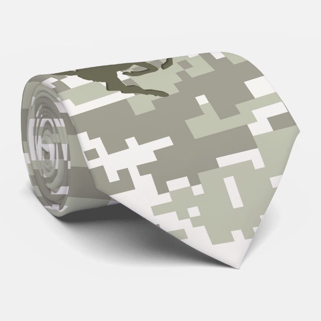 Light Storm Digital Camouflage Deer Camo Tie (Rolled)
