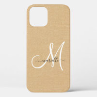 Light Straw Linen Monogram